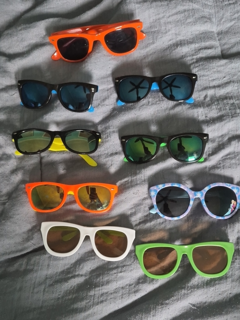 Lot of 9 Kids & Adult Sunglasses Bundle | Super Mario Disney Frozen Theme Variet